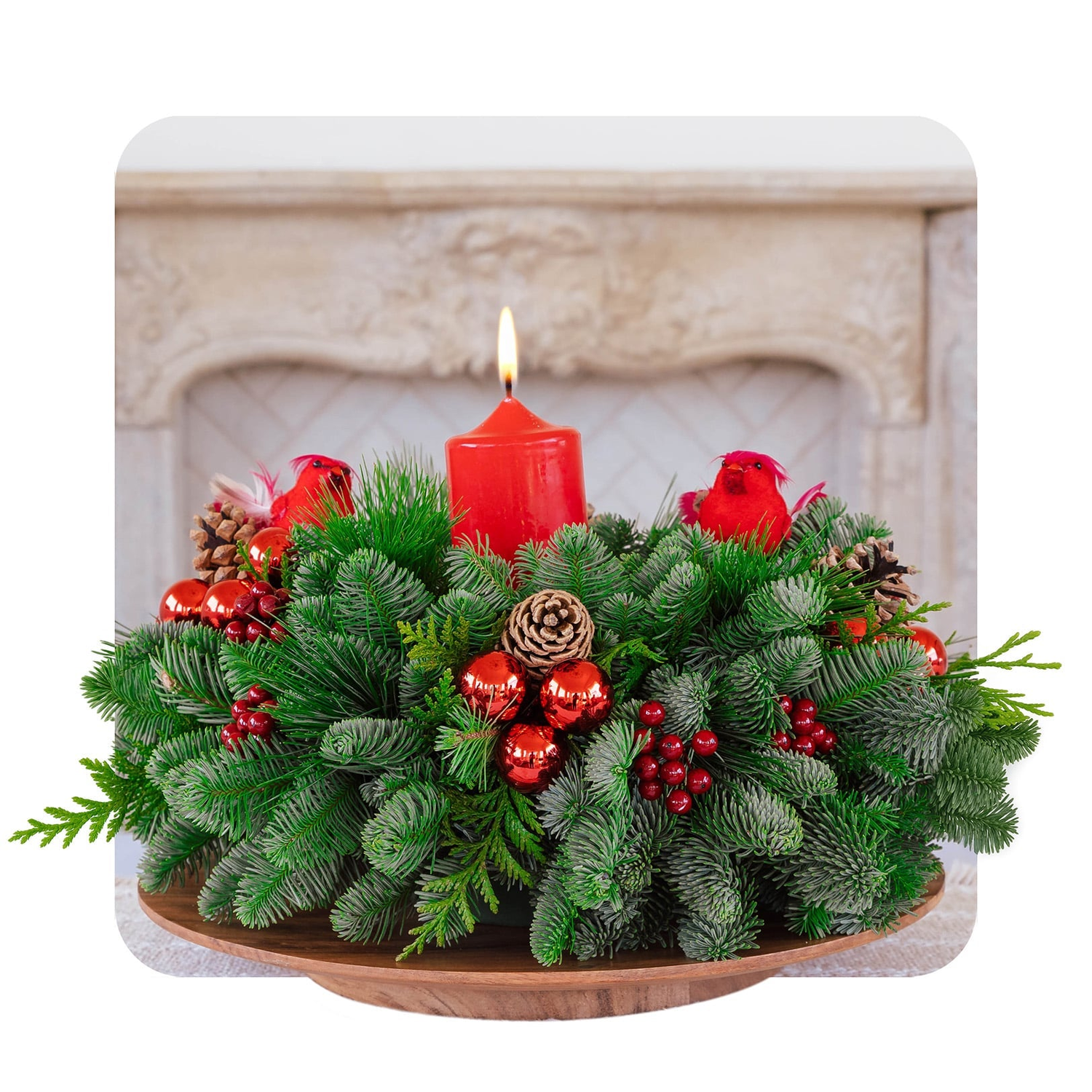 Fresh Christmas Centerpieces