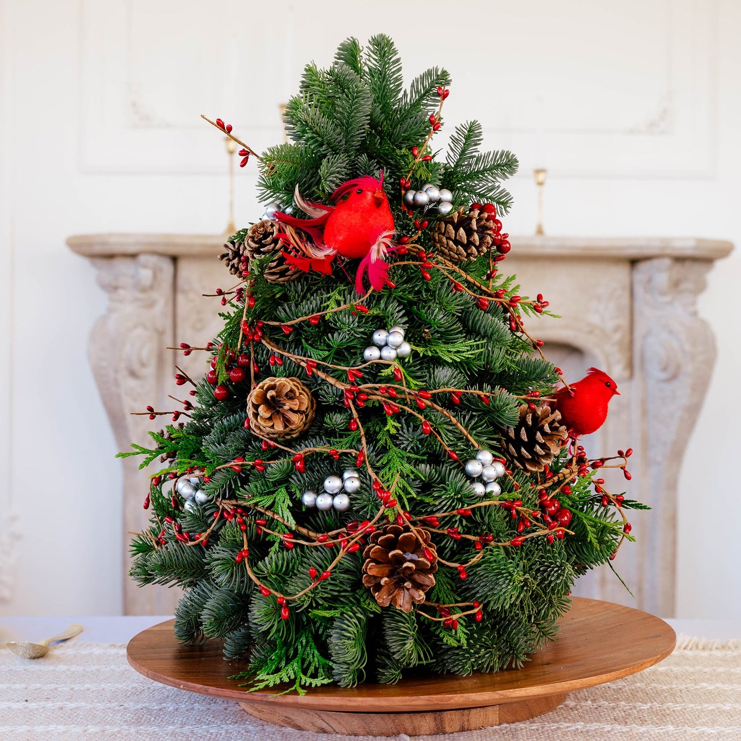The Winter Visitors Tabletop Tree