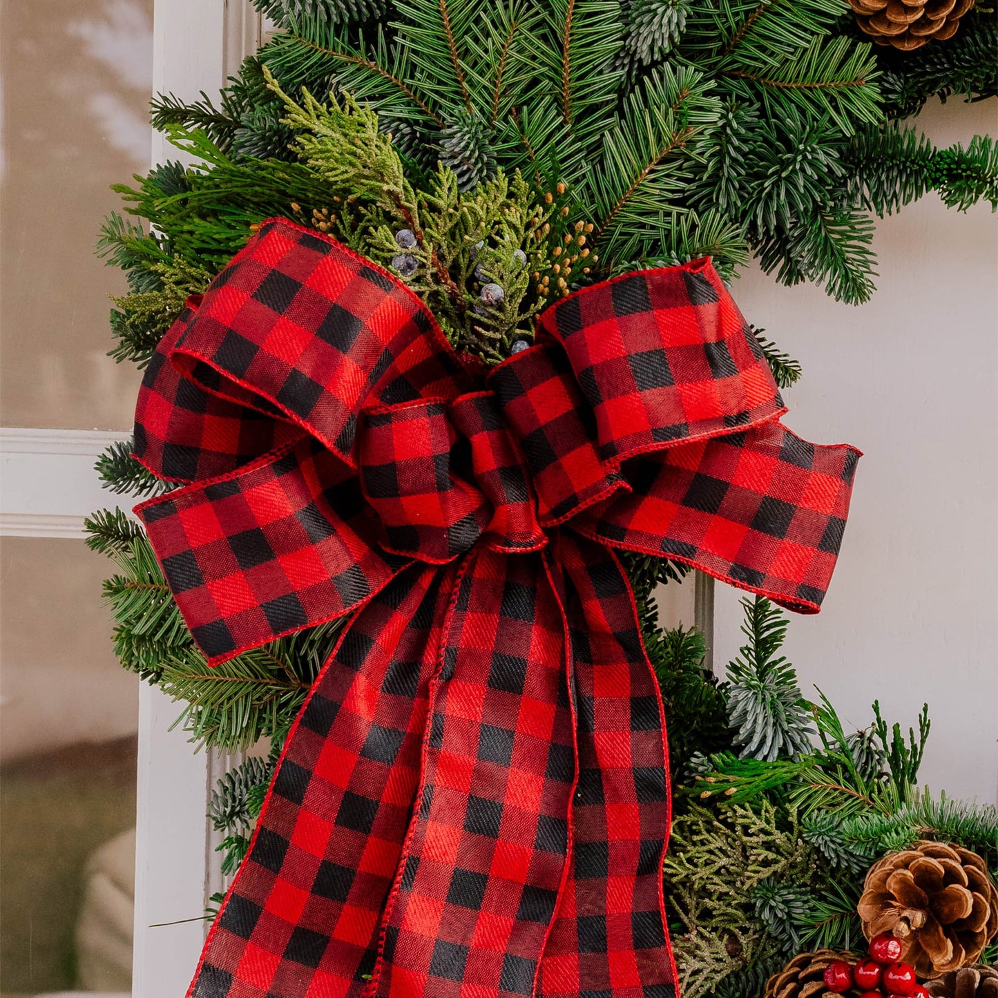 Silver Fir with Cherries Wreath