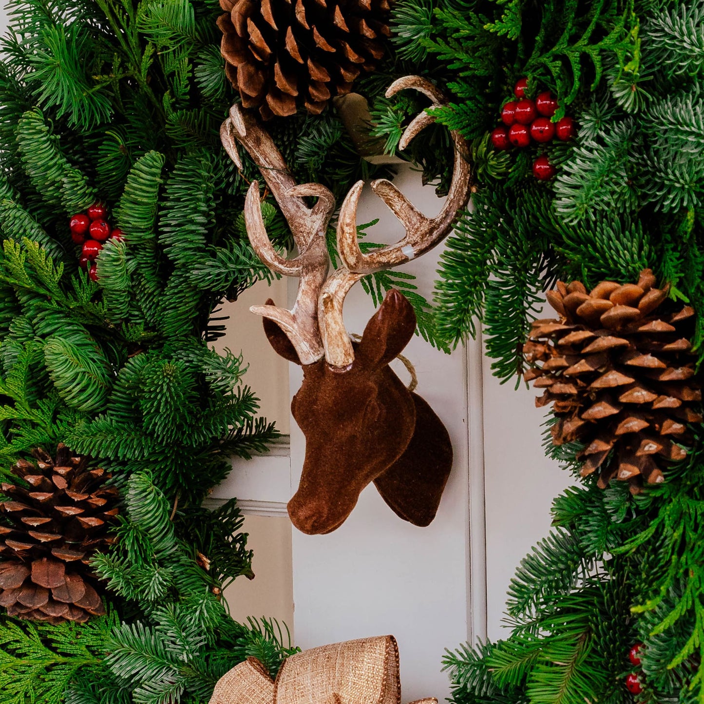 The Amber Stag Wreath