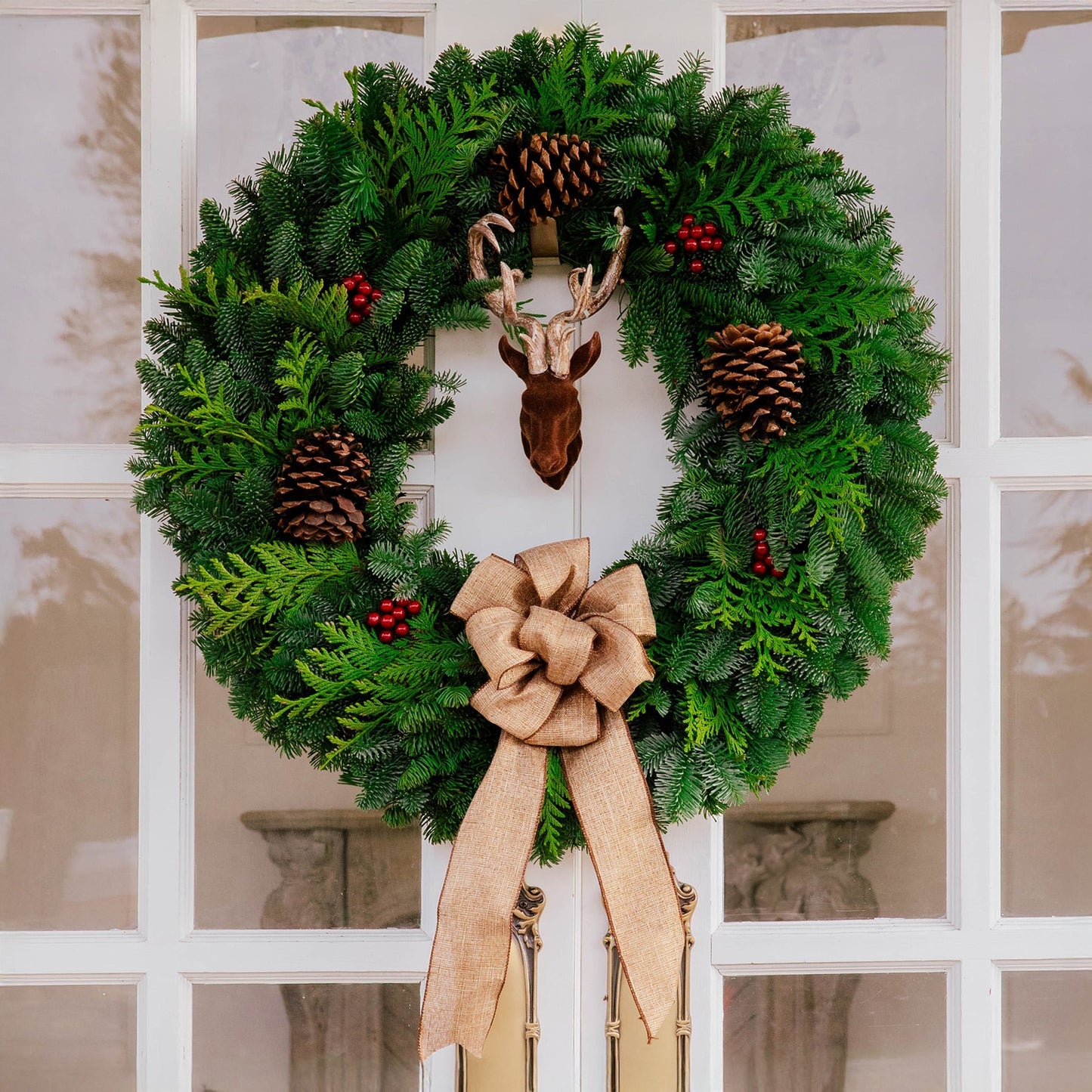The Amber Stag Wreath