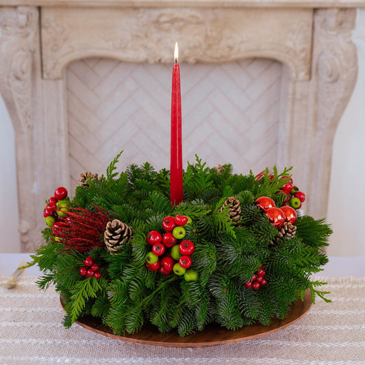Red & Green Crab Apple Centerpiece