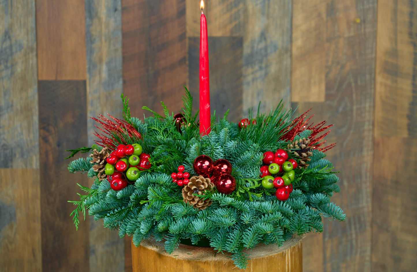 Red & Green Crab Apple Centerpiece